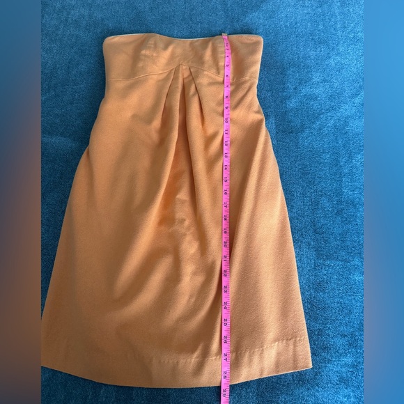 Miguelina Strapless Mini Silk Dress XS Orange Gold Party Going Out Wedding - Picture 10 of 12